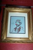 Clown drawing signed by Emmet Kelley.