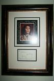 Marian Anderson signature framed with photo.