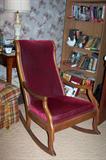 One of many antique and vintage chairs throughout the house, bookcases, tables and more.