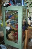Antique display case stuffed full with vintage upholstery trim. We can't wait to dig into this room!