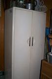 Metal kitchen cabinet.
