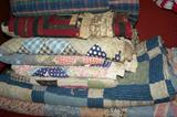 Several antique quilts--cutters.