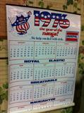 Collectible 1976 Naugahyde calendar.