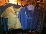 Vintage clothing from 1950s and 1960s. Shown here, 2 cute sailor-style tops.