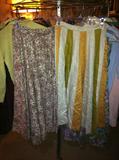 Vintage clothing from 1950s and 1960s. Shown here, 2 circular cotton skirts.