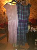 Vintage clothing from 1950s and 1960s. Shown here, 2 cotton shirt-waist dresses.