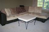 Microfiber den group--beige and brown tones.
