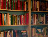 Lots of books--cookbooks galore and more.