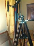 Large telescope with tripod.