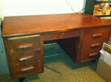 Solid wood vintage desk--great upcycling project!