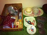 Vintage children's toy dishes--some Ponytail items.