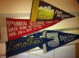 Vintage miniature felt pennants.