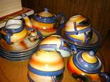 Vintage Japanese lusterware tea set.