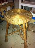 Wicker footstool.