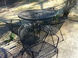 Mesh patio set and other outdoor items.