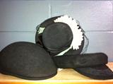 Two men's felt hats-left Huckle, Czech Republic, right "Fisherman's Cap" from Greece.