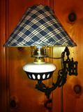 Assorted lamps, some with cast iron and wrought iron holders.