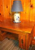 Antique oak library table/desk.