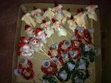 Vintage and contemporary Christmas items.