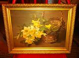 Original oil painting on board--unknown origin, artist or age.