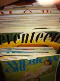 Vintage 1970s "Seventeen" and "American Girl" magazines.