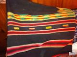 Early Native American blanket, some damage but beautifully woven design.