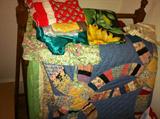 Vintage linens and quilts.