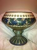 Large Mettlach Villeroy and Boch compote, see marks in next photo.