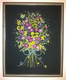 Vintage framed embroidery.