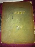 Antique and vintage books, "Surf" yearbook shown here, 1911.