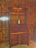 Antique block front secretary bookcase.