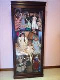 Lighted curio/display cabinet.