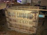 Old wooden laundry cart.