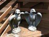 Vintage concrete eagles.