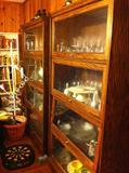 3 oak barrister bookcases, 1980s reproductions, but nice.