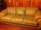 Comfy leather couch.
