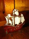 Cast iron ship doorstop, appears to be old but paint has been "touched up".