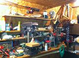Sheds full of tools.