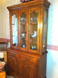 Solid wood china cabinet, also have matching round table and chairs.