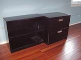 Nice HON laternal file cabinet, coordinating metal shelf unit.