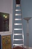 Nice ladder, lamp (works, but needs work), framed posters.