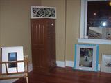 Cool handmade 12-drawer cabinet (made by owner's great uncle in 1930's), original art.
