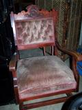 Victorian chair, matching settee (not shown).
