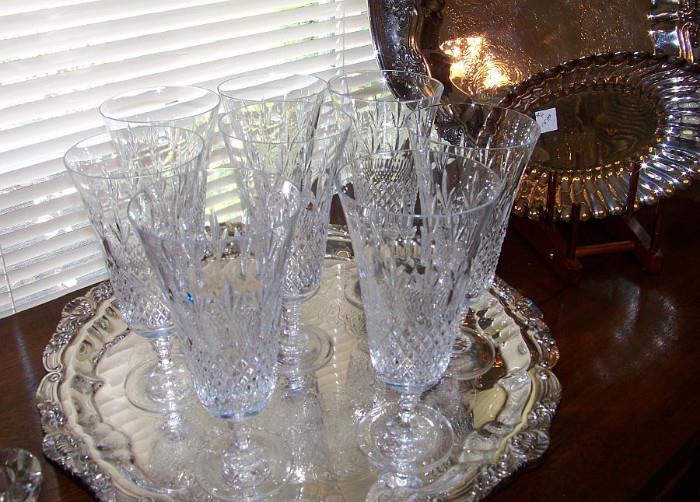 Set of 8 beautiful crystal goblets