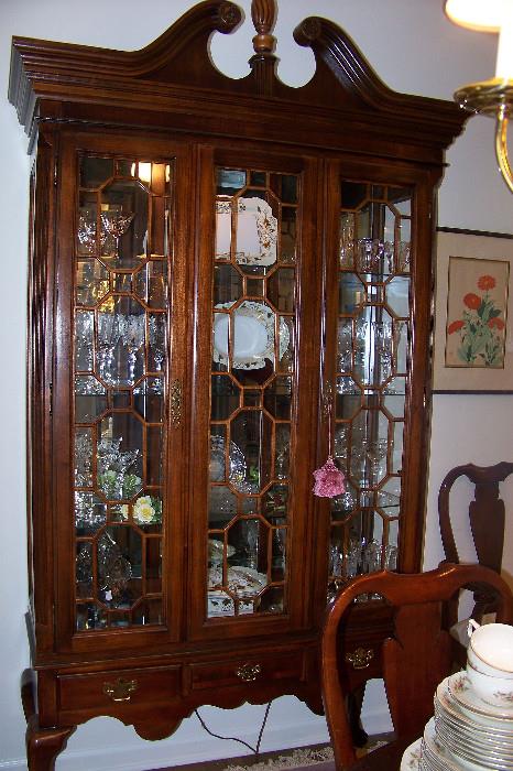 Beautiful china cabinet in the dining room