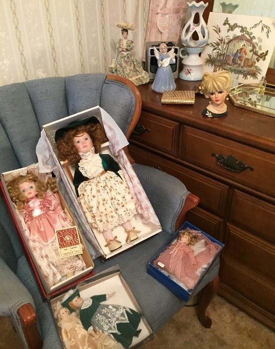 A few of the vintage dolls.  There is more