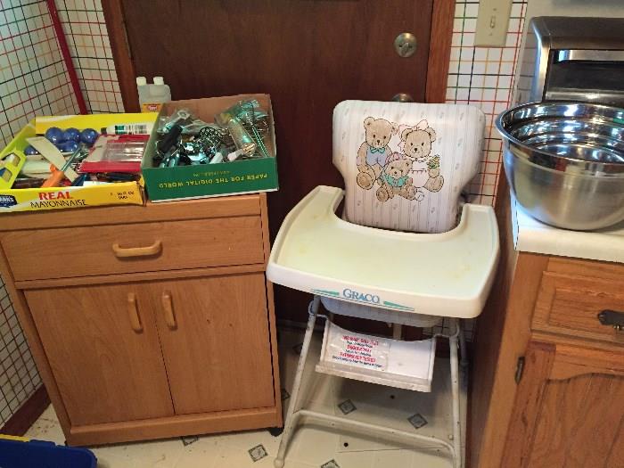 Microwave Cart, Microwave oven, Graco High chair