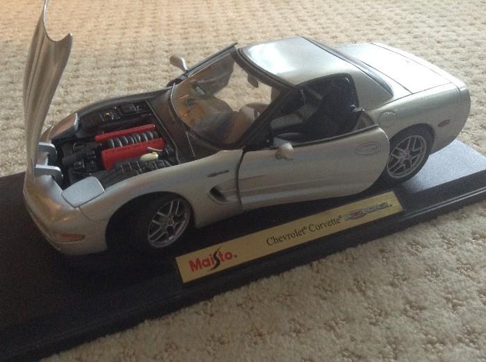 Mounted Maisto Chevrolet Corvette model