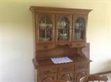 Matching Ethan Allen China Cabinet with felted drawer for silverware