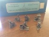 Peter Rabbit pewter birthday candle holders